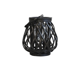 Lanterne i flet - Sort - Chic Antique